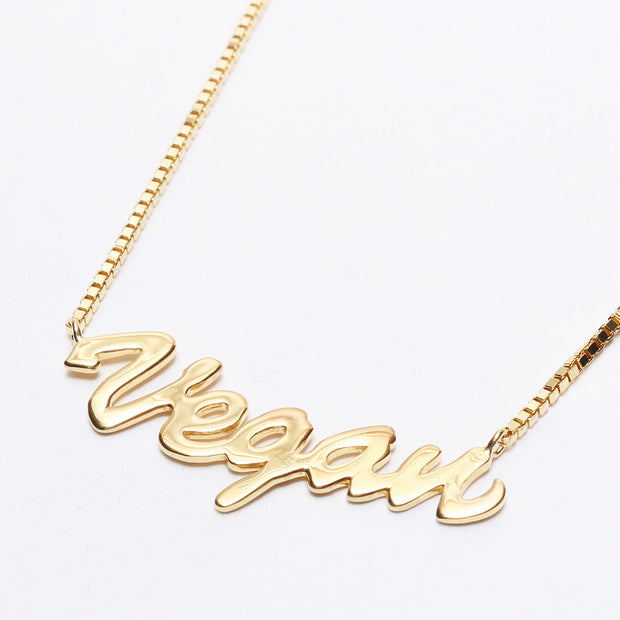 Vegan word necklace