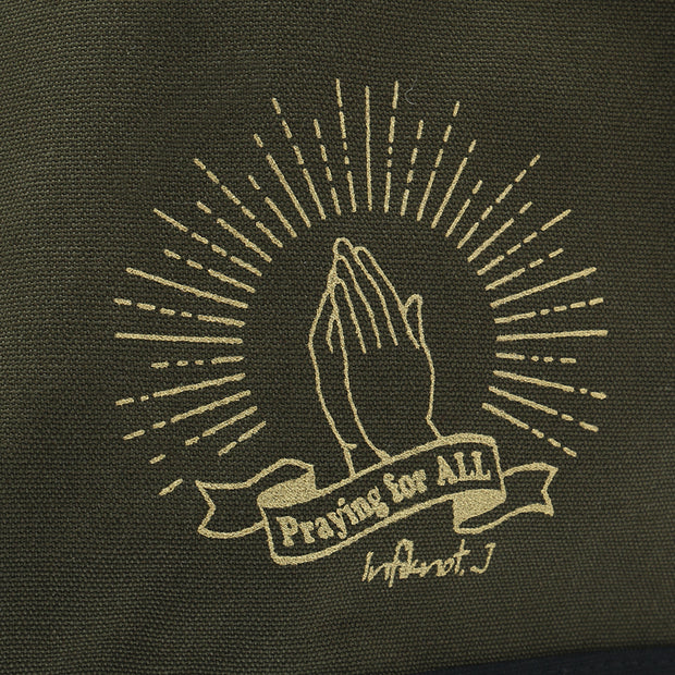 “Praying hands” バイカラー トートバッグ