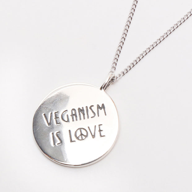 Veganism is love necklace