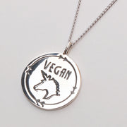 unicorn is vegan for life necklace